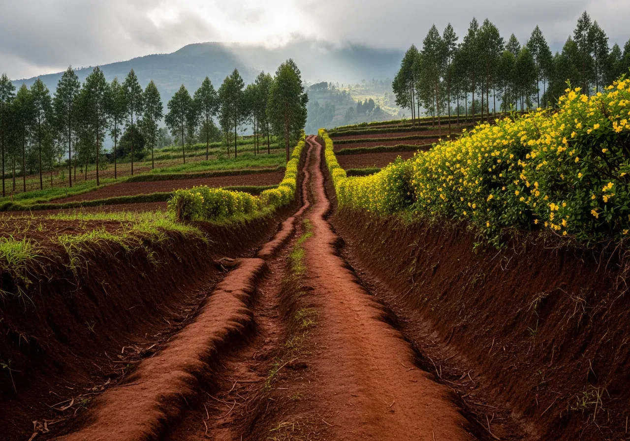 Terraced farmland, Musanze - view 3