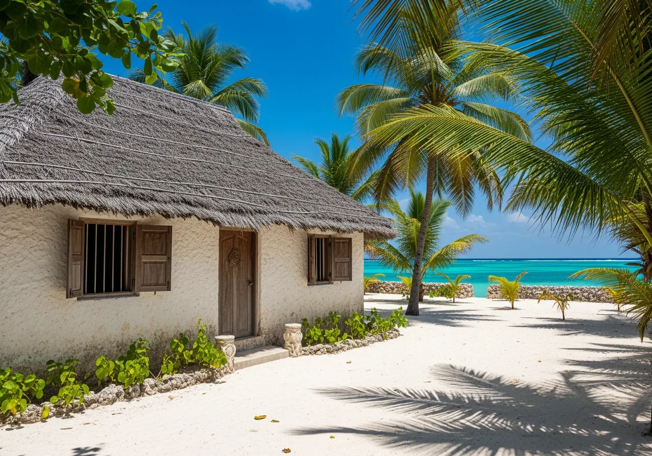 cottage in Bukasa: 2-bed lakeside cottage, Bukasa Island