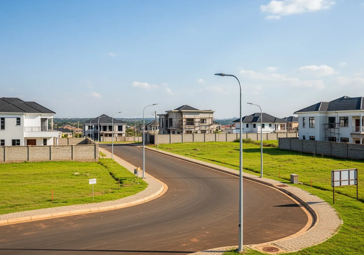 development plots in Kajjansi: Gated estate plots, Entebbe Road